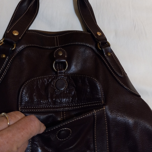 Hard to Find Hayden Harnett Ana Hobo Handbag in Chocolate Brown Leather - Picture 13 of 16